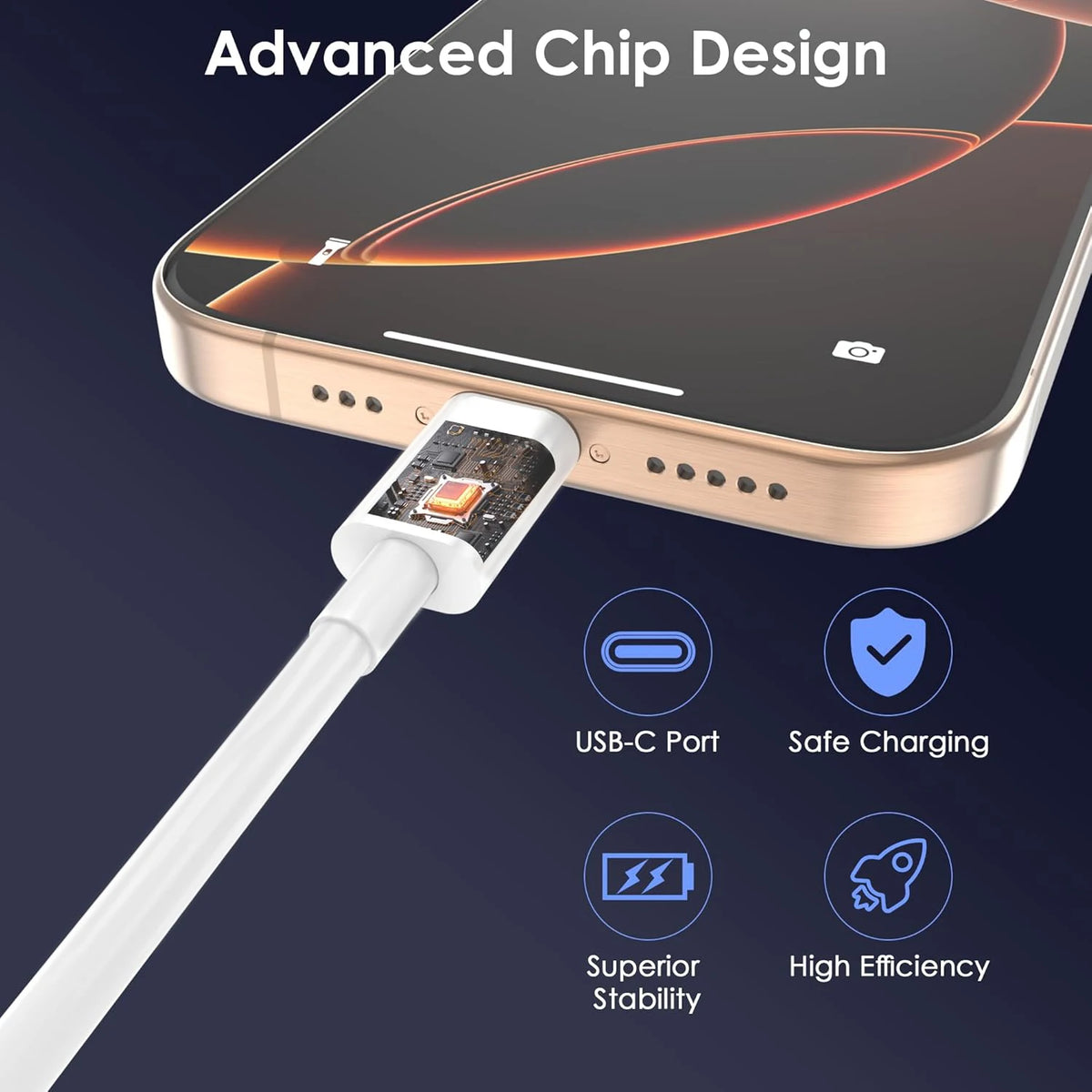 1.8M USB C to Type C Fast Charging Cable for Xiaomi Huawei Samsung Iphone 17 16 15 Series 60W Safe and Efficient Charger Line