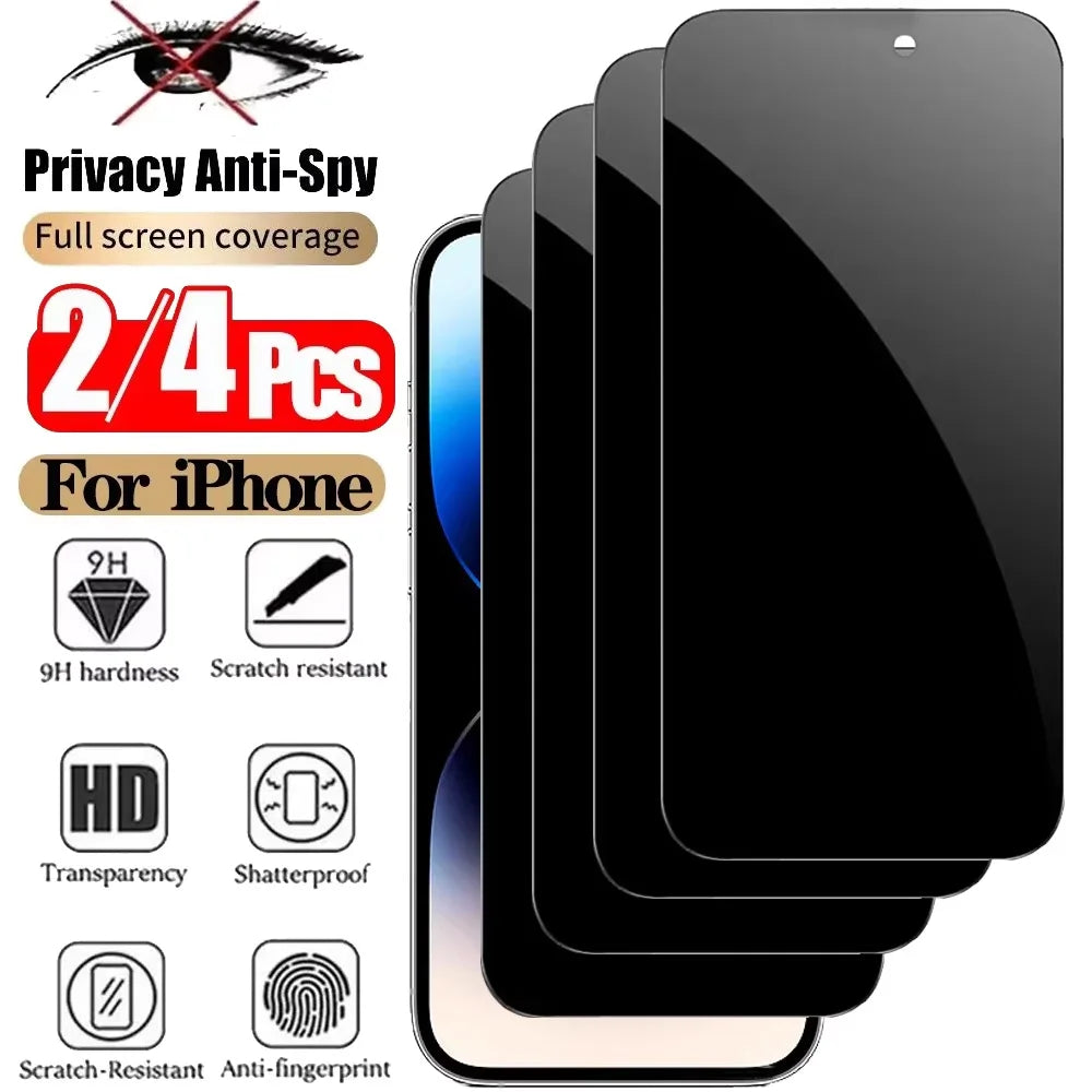 Privacy Screen Protector for Iphone 17 Pro Max Anti-Spy Glass for Iphone 16 15 14 13 12 11 Pro Max Privacy Film Iphone 17